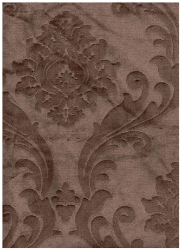 emborsed dull velvet brown curtains