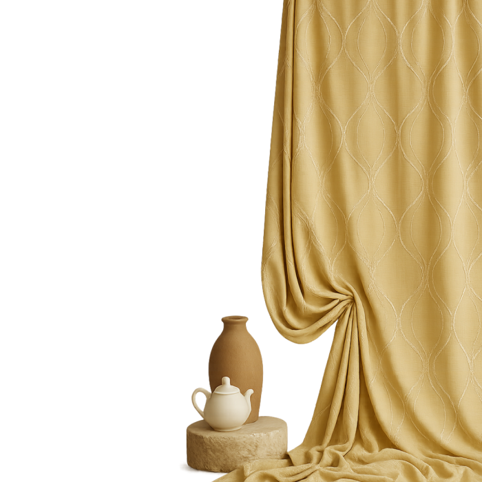 Wave Embroidery Curtain