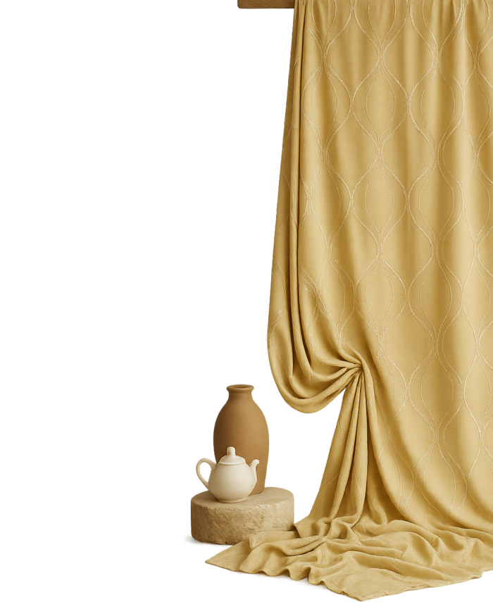Wave Embroidery Curtain